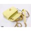 Chanel Shiny Lambskin Entwined Chain Small Flap Bag AS2387 Yellow 2021