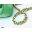 Chanel Shiny Lambskin Entwined Chain Small Flap Bag AS2387 Green 2021