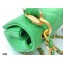 Chanel Shiny Lambskin Entwined Chain Small Flap Bag AS2387 Green 2021
