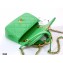 Chanel Shiny Lambskin Entwined Chain Small Flap Bag AS2387 Green 2021