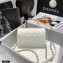 Chanel Crumpled Lambskin Mini Flap Bag with Top Handle AS2477 White 2021