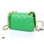 Chanel Shiny Lambskin Entwined Chain Small Flap Bag AS2387 Green 2021