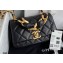 Chanel Shiny Lambskin Entwined Chain Small Flap Bag AS2387 Black 2021
