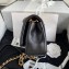 Chanel Shiny Lambskin Entwined Chain Small Flap Bag AS2387 Black 2021