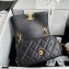 Chanel Shiny Lambskin Entwined Chain Small Flap Bag AS2387 Black 2021