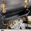 Chanel Shiny Lambskin Entwined Chain Small Flap Bag AS2387 Black 2021