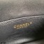 Chanel Shiny Lambskin Entwined Chain Small Flap Bag AS2387 Black 2021