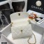 Chanel Crumpled Lambskin Mini Flap Bag with Top Handle AS2477 White 2021