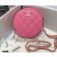 Chanel Grained Calfskin Round Clutch with Chain Bag AP2034 Dark Pink 2021