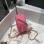 Chanel Grained Calfskin Round Clutch with Chain Bag AP2034 Dark Pink 2021