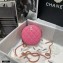 Chanel Grained Calfskin Round Clutch with Chain Bag AP2034 Dark Pink 2021