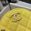 Chanel Grained Calfskin Round Clutch with Chain Bag AP2034 Yellow 2021