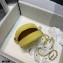 Chanel Grained Calfskin Round Clutch with Chain Bag AP2034 Yellow 2021