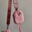 Prada Shearling Shoulder Bag 1BC151 Pink 2021