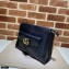 Gucci Small Shoulder Bag with Double G ‎648999 Leather Black 2021