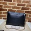Gucci Small Shoulder Bag with Double G ‎648999 Leather Black 2021