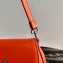 Prada Cleo Brushed Leather Shoulder Bag with Flap 1BD311 Orange 2021