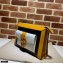 Gucci Small Shoulder Bag with Double G ‎648999 Leather Black/White/Yellow 2021