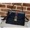 Gucci Ophidia Small Top Handle Bag with Web 651055 Leather Black 2021