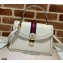 Gucci Ophidia Small Top Handle Bag with Web 651055 Leather White 2021