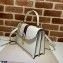 Gucci Ophidia Small Top Handle Bag with Web 651055 Leather White 2021