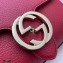 Gucci Interlocking G Leather Crossbody Bag 607720 Red 2021