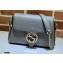 Gucci Interlocking G Leather Crossbody Bag 607720 Gray 2021