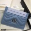 Gucci GG Marmont Card Case 443127 Pastel Blue