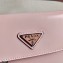 Prada Cleo Brushed Leather Shoulder Bag with Flap 1BD311 Light Pink 2021