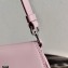 Prada Cleo Brushed Leather Shoulder Bag with Flap 1BD311 Light Pink 2021