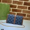 Gucci Jackie 1961 Chain Wallet Bag 652681 Washed GG Denim Blue 2021