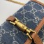 Gucci Jackie 1961 Chain Wallet Bag 652681 Washed GG Denim Blue 2021