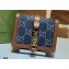 Gucci Jackie 1961 Card Case Wallet 645536 Washed GG Denim Blue 2021