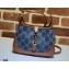 Gucci Jackie 1961 Mini Shoulder Bag 637092 Washed GG Denim Blue 2021