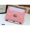 Gucci GG Marmont Card Case 443127 Pastel Pink