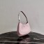Prada Cleo Brushed Leather Shoulder Bag 1BC499 Light Pink 2021