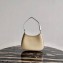 Prada Cleo Brushed Leather Shoulder Bag 1BC499 Beige 2021