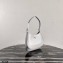 Prada Cleo Brushed Leather Shoulder Bag 1BC499 Light Gray 2021