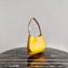 Prada Cleo Brushed Leather Shoulder Bag 1BC499 Yellow 2021