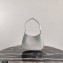 Prada Cleo Brushed Leather Shoulder Bag 1BC499 Light Gray 2021