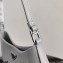 Prada Cleo Brushed Leather Shoulder Bag 1BC499 Light Gray 2021