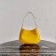 Prada Cleo Brushed Leather Shoulder Bag 1BC499 Yellow 2021