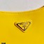 Prada Cleo Brushed Leather Shoulder Bag 1BC499 Yellow 2021