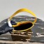 Prada Cleo Brushed Leather Shoulder Bag 1BC499 Yellow 2021
