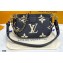 Louis Vuitton Embossed Leather Multi Pochette Accessoires Bag M45777 Black/Cream 2021
