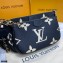 Louis Vuitton Embossed Leather Multi Pochette Accessoires Bag M45777 Black/Cream 2021
