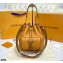 Louis Vuitton Grained Calf Leather Lockme Bucket Bag M57689 Arizona Beige 2021