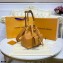 Louis Vuitton Grained Calf Leather Lockme Bucket Bag M57689 Arizona Beige 2021