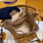 Louis Vuitton Grained Calf Leather Lockme Bucket Bag M57689 Arizona Beige 2021