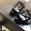 Chanel Heel 5cm Chain Sandals Suede Black 2021